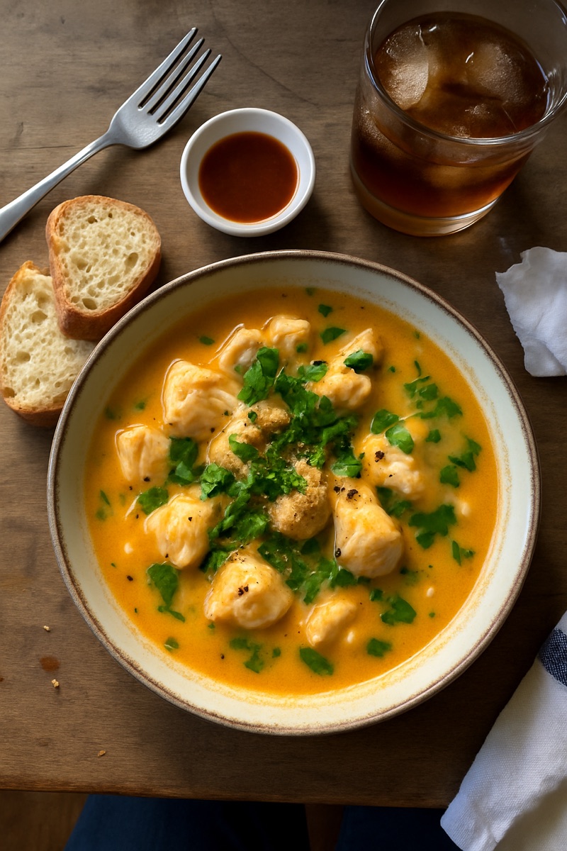 Fish chowder, a traditional dish from Bermuda