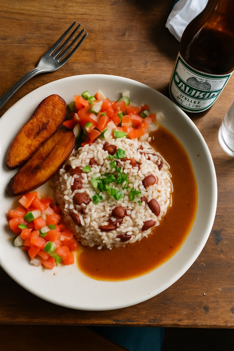 Rice and beans, a traditional dish from Belize