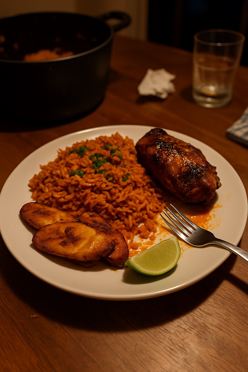 Jollof rice, a traditional dish from Nigeria