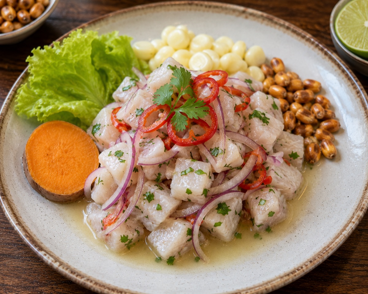 Ceviche, a traditional dish from Peru