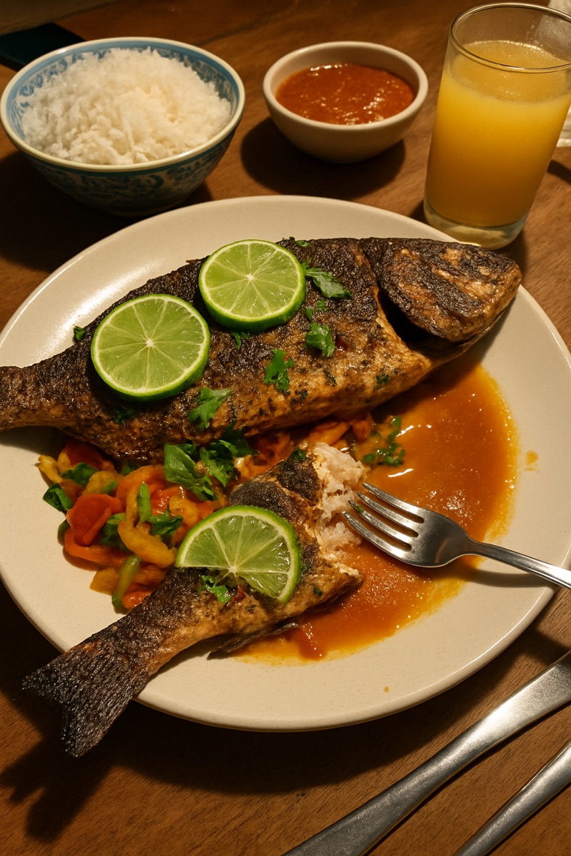 Grilled fish, a traditional dish from Seychelles